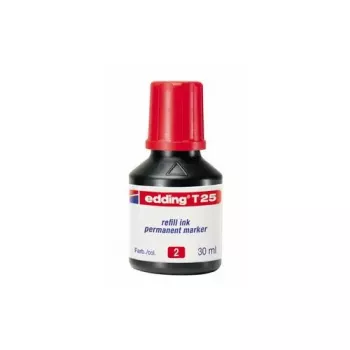 Markerio papildymas Edding T-25, raudonas rašalas, 30 ml, vienas buteliukas
