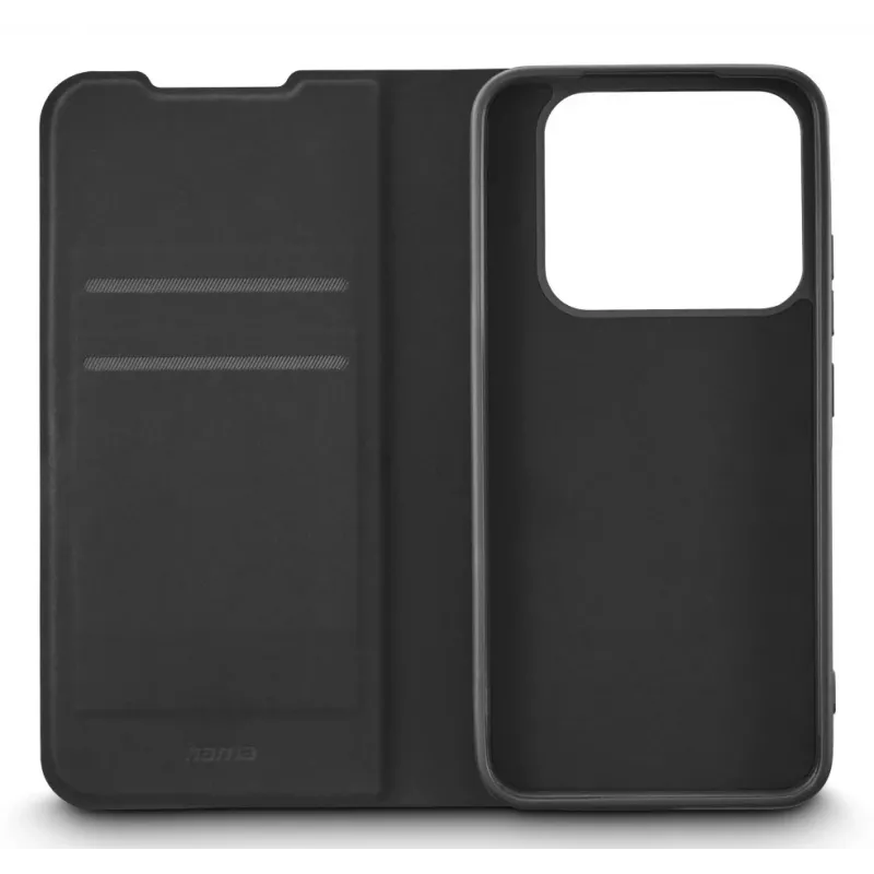 Dėklas su užsegimu HAMA Daily Protect, skirtas Xiaomi 15T Pro, 17,4 cm (6,83 inch) ekranui, juodas, 2 kortelių kišenės, stovas