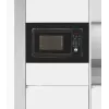 Įmontuojama mikrobangų krosnelė su griliu Exquisit EMW20.1 G — 20 l, 800 W, juoda, mygtukų ir sukamosios rankenėlės valdymas, įmontuotas ekranas