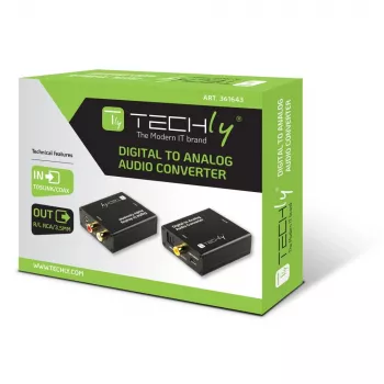 Techly IDATA SPDIF-9 garso keitiklis Juodas