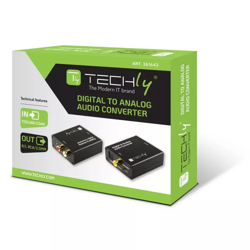 Techly IDATA SPDIF-9 garso keitiklis Juodas