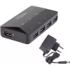 USB 3.2 Gen 1 Type-B sąsajos šakotuvas Renkforce RF-3806031, 4× USB-A, juodas