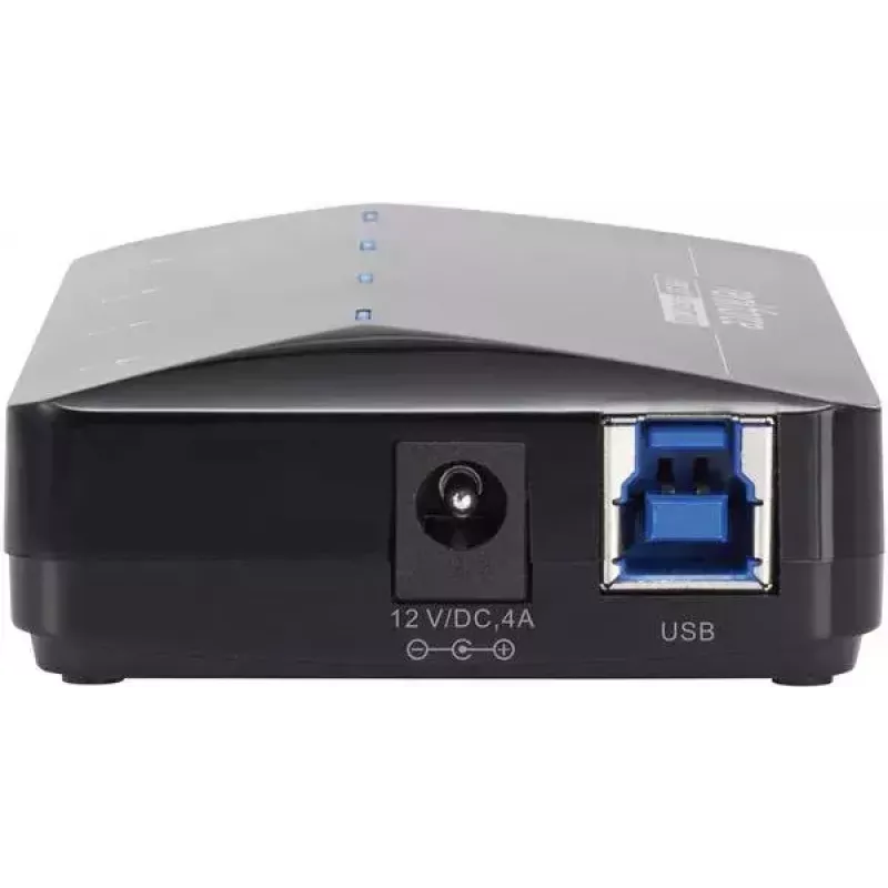 USB 3.2 Gen 1 Type-B sąsajos šakotuvas Renkforce RF-3806031, 4× USB-A, juodas