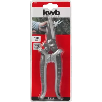 Žoliapjovės žirklės KWB 926790 ilga rankena tiesus peilis 190 mm