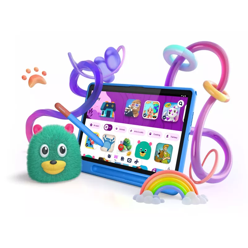 Planšetinis kompiuteris Lenovo Tab 10.1 colio, 128 GB, 4 GB RAM, „Wi-Fi 5“, „Android 14“, pilka