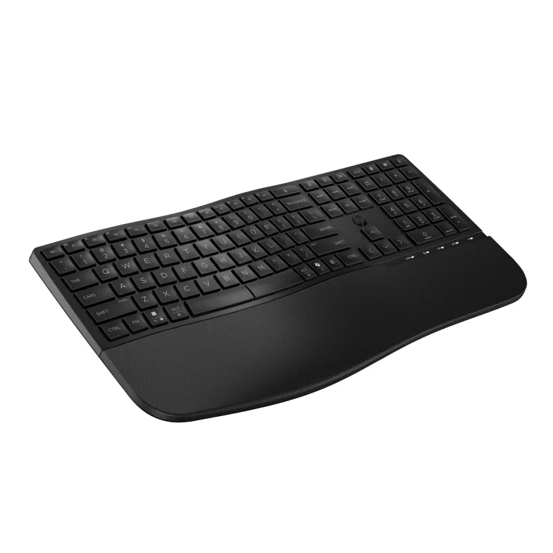 Klaviatūra HP STORE 3PL pilno dydžio (100%) RF belaidė + Bluetooth juoda, membraninė, su riešo atrama