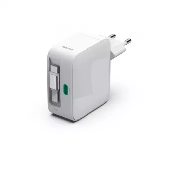 Hama 00201957 universalus greitasis kroviklis su dviem USB-C prievadais, baltas