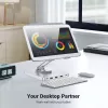 Techly 8-in-1 USB-C Hub Docking Station stovas planšetei, sidabrinis, aliuminis, 360°