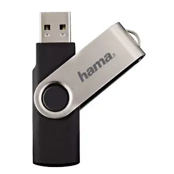 Hama 16GB USB 2.0 atmintukas USB Type-A juodas, sidabrinis
