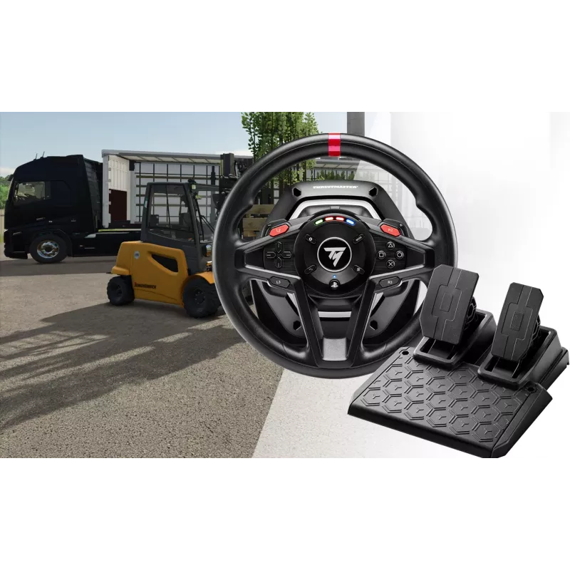 Thrustmaster T128 SimTask Farming Pack vairas + pedalai + pavarų svirtis juoda PC, PlayStation 4, PlayStation 5