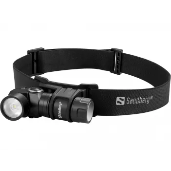 Sandberg Headlamp 500 Duo galvos žibintuvėlis, juodas, aliuminis, IP44, LED, 25 lm