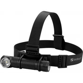 Sandberg Headlamp 1000 Pro priekinė lemputė, juoda, aliuminis, IP66, LED, 25 lm