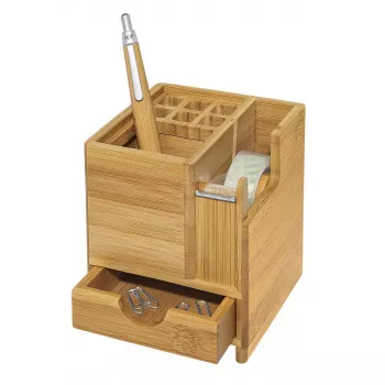 Stovas rašymo priemonėms WEDO 61 1707 iš bambuko — 103×103×117 mm