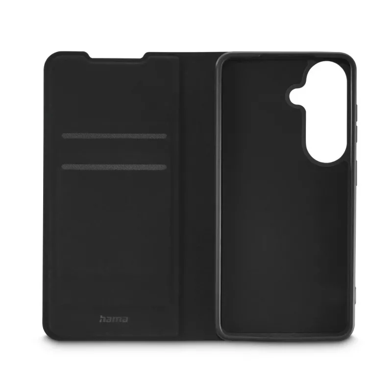 Folio dėklas HAMA Daily Protect Samsung Galaxy S26, 16 cm (6,3 colio), juodas, 2 kortelių kišenės, stovas ant stalo