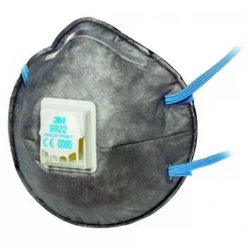 Dulkės kaukė 3M 9922C2, daugkartinė respiratoriaus tipo, rinkinys 2 vnt., antracito spalvos