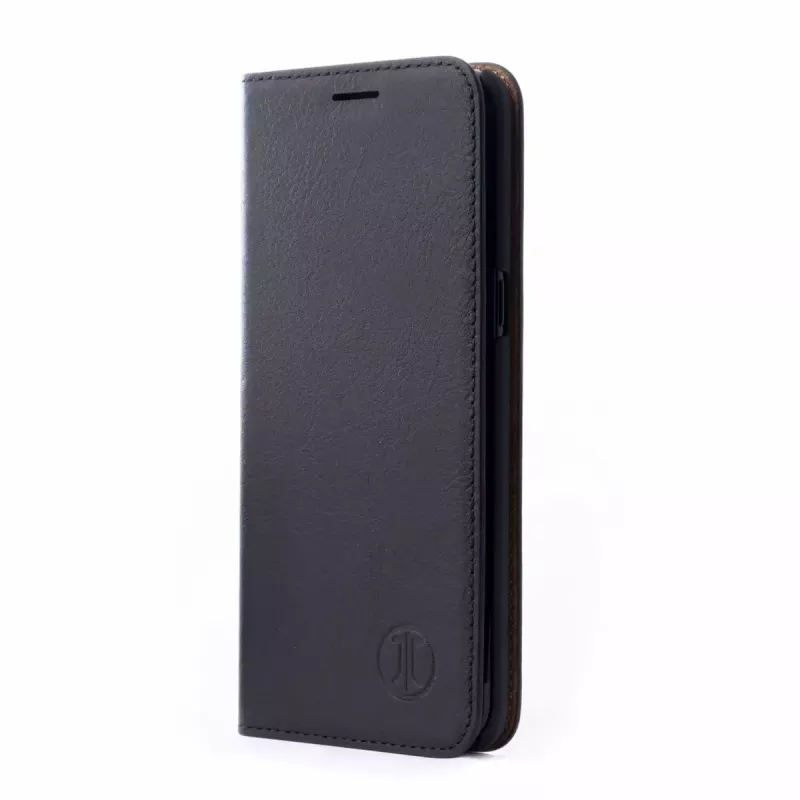 JT BERLIN Tegel odinis dėklas su užraktu iPhone 14 15,5 cm juodas