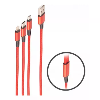USB laidas ShiverPeaks BS14-50070 1,2 m USB A USB C Micro-USB B juodas