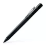 Tušinukas Faber-Castell 243999 — ištraukiamas su segtuku, mėlynas rašalas, vidutinis antgalis, juodas korpusas, 1 vnt.