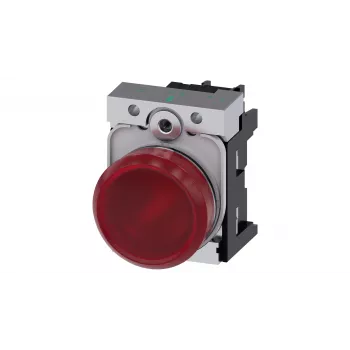 Siemens 3SU1152-6AA20-1AA0 signalinis indikatorius su lempute 24 V raudona