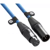 XLR kabelis Rode XLR3M-B 3 m – mikrofoninis laidas nuo patino iki moteriškos jungties, mėlynas