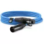 XLR kabelis Rode XLR3M-B 3 m – mikrofoninis laidas nuo patino iki moteriškos jungties, mėlynas