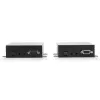 Lindy 300m Fibre Optic HDMI 4K60 ir USB KVM prailgintuvas, siųstuvas ir imtuvas, 300 m, 3840 x 2160 pikseliai, juoda, metalas