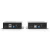 Lindy 300m Fibre Optic HDMI 4K60 ir USB KVM prailgintuvas, siųstuvas ir imtuvas, 300 m, 3840 x 2160 pikseliai, juoda, metalas