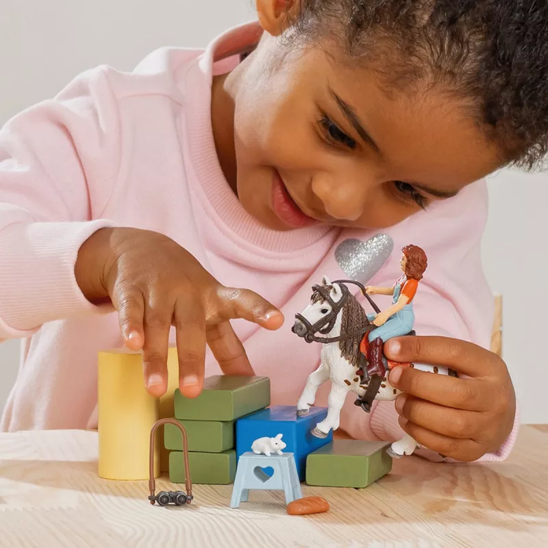 schleich HORSE CLUB Mia ir Spotty – arklys su raiteliu