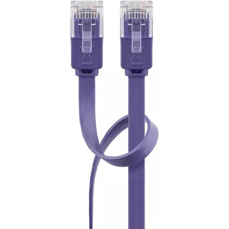 Plokščiasis jungiamasis kabelis Goobay CAT 6 2 m U/UTP Violetinis