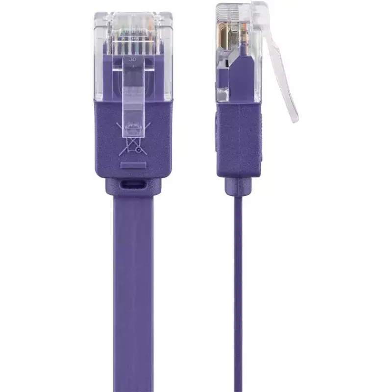 Plokščiasis jungiamasis kabelis Goobay CAT 6 2 m U/UTP Violetinis