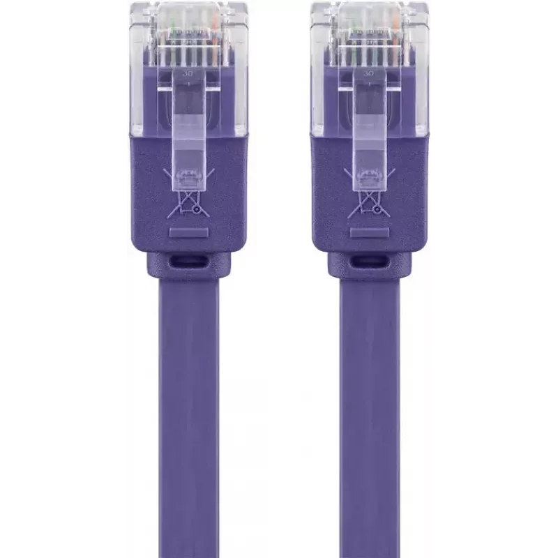 Plokščiasis jungiamasis kabelis Goobay CAT 6 2 m U/UTP Violetinis
