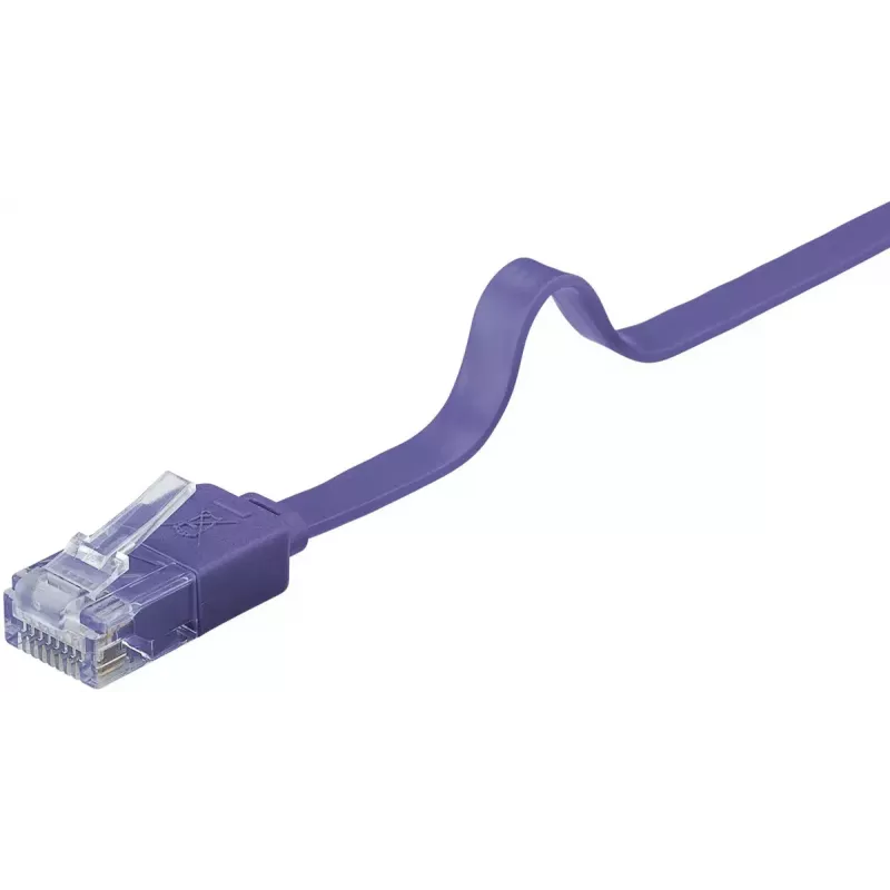 Plokščiasis jungiamasis kabelis Goobay CAT 6 2 m U/UTP Violetinis