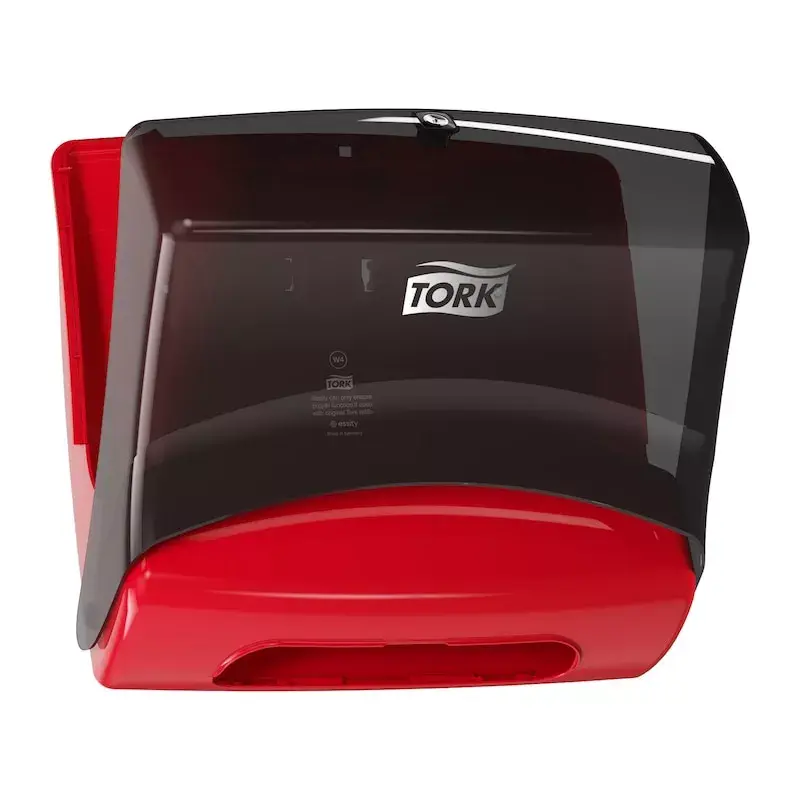 Popierinių rankšluosčių dozatorius Tork 654008 – sieninis, raudonas