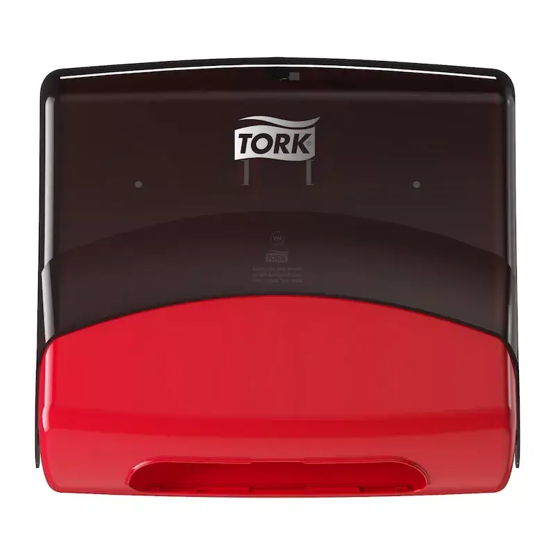 Popierinių rankšluosčių dozatorius Tork 654008 – sieninis, raudonas