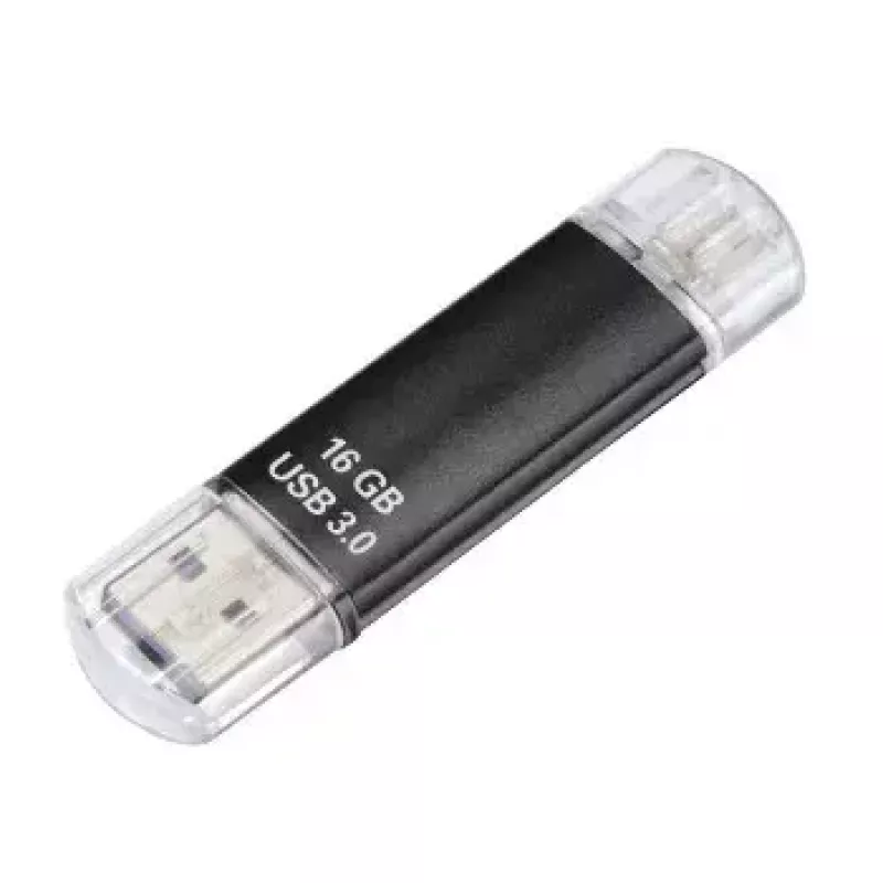 Hama Laeta Twin 16GB USB atmintukas USB Type-A / Micro-USB 3.2 Gen 1 juodas