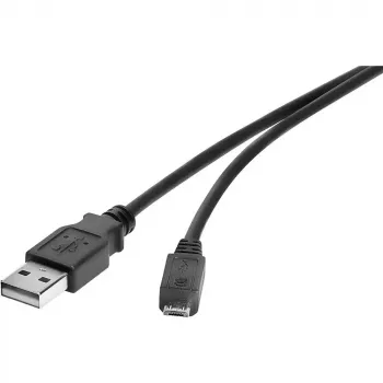 USB kabelis Renkforce RF-4463076 0,3 m USB A Micro-USB B juodas