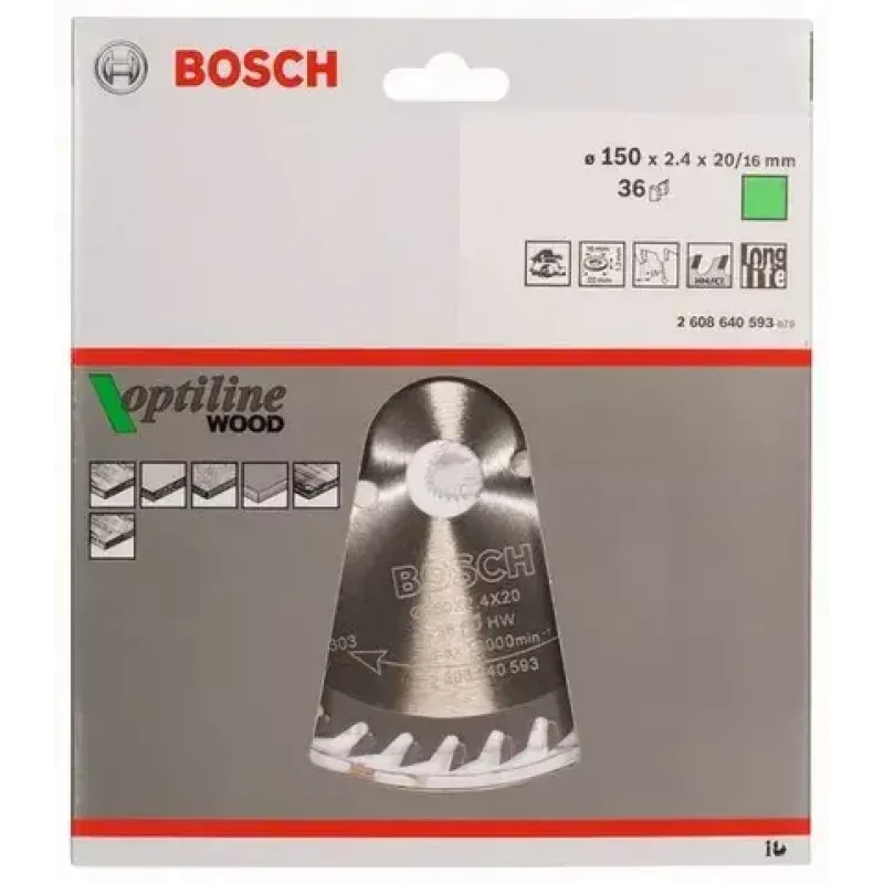 Pjūklo diskas medžiui Bosch 2 608 640 593 15 cm
