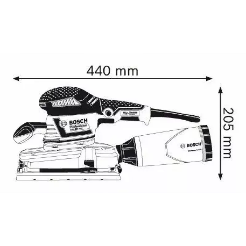 Bosch GSS 280 AVE Professional orbitinis šlifuoklis 11000 RPM 22000 OPM