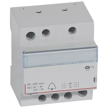 Legrand 413092 transformatorius skambučiams 230V/12V/8V 24VA