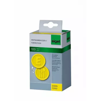 SIGEL WM002 maitinimo / renginių žetonai, geltoni, 100 vnt.