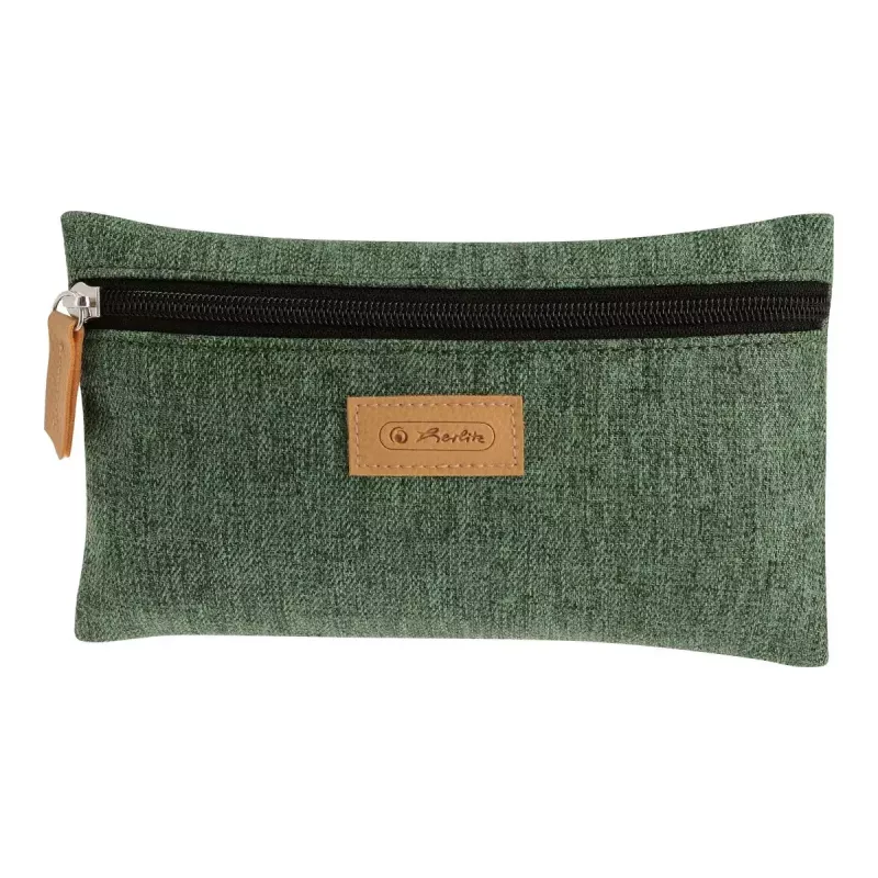 Minkštas penalas Herlitz GREENline Poliesteris Žalia Pilka 210x15x123 mm