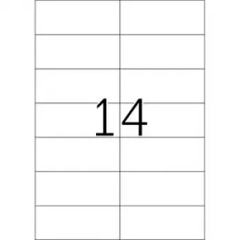 Lipnūs etikečių lapai HERMA 5081 A4 105x42,3 mm balti 350 vnt.