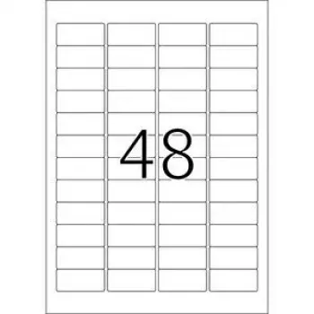 HERMA A4 45,7x21,2 mm lipdukai rašaliniams spausdintuvams, balta matinė 1200 vnt.