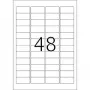 HERMA A4 45,7x21,2 mm lipdukai rašaliniams spausdintuvams, balta matinė 1200 vnt.