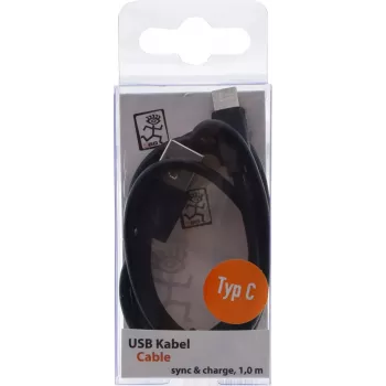 USB kabelis 2GO 795782 1m USB B USB C juodas USB 3.2 Gen 1
