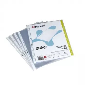 Rexel Premium A4 kišenės su viršutiniu atidarymu skaidrios (100 vnt.)