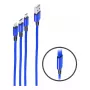 USB laidas ShiverPeaks BS14-50071 1,2 m USB A/USB C / Micro-USB B mėlynas