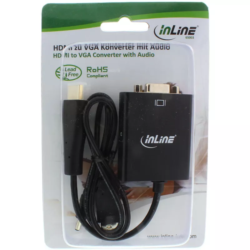 InLine keitiklis HDMI į VGA su garso įvestimi