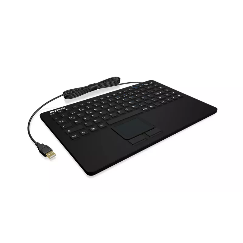 KeySonic KSK-5230 IN (CH) klaviatūra, biuro, USB, QWERTZ, Šveicariška, juoda