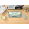 ASUS Marshmallow KW100 90XB0880-BKB200 klaviatūra, vokiškas QWERTZ raidynas, žirklinis mechanizmas, Copilot klavišas, žalia